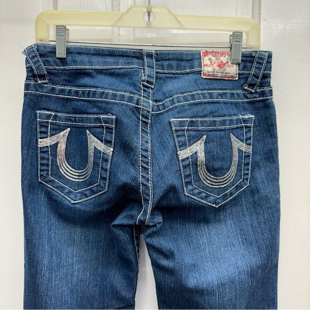 True Religion Billy thick stitch denim jeans women's 29 sequins inseam 31.5