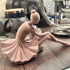 Flocked Velvet ballerina sculpture