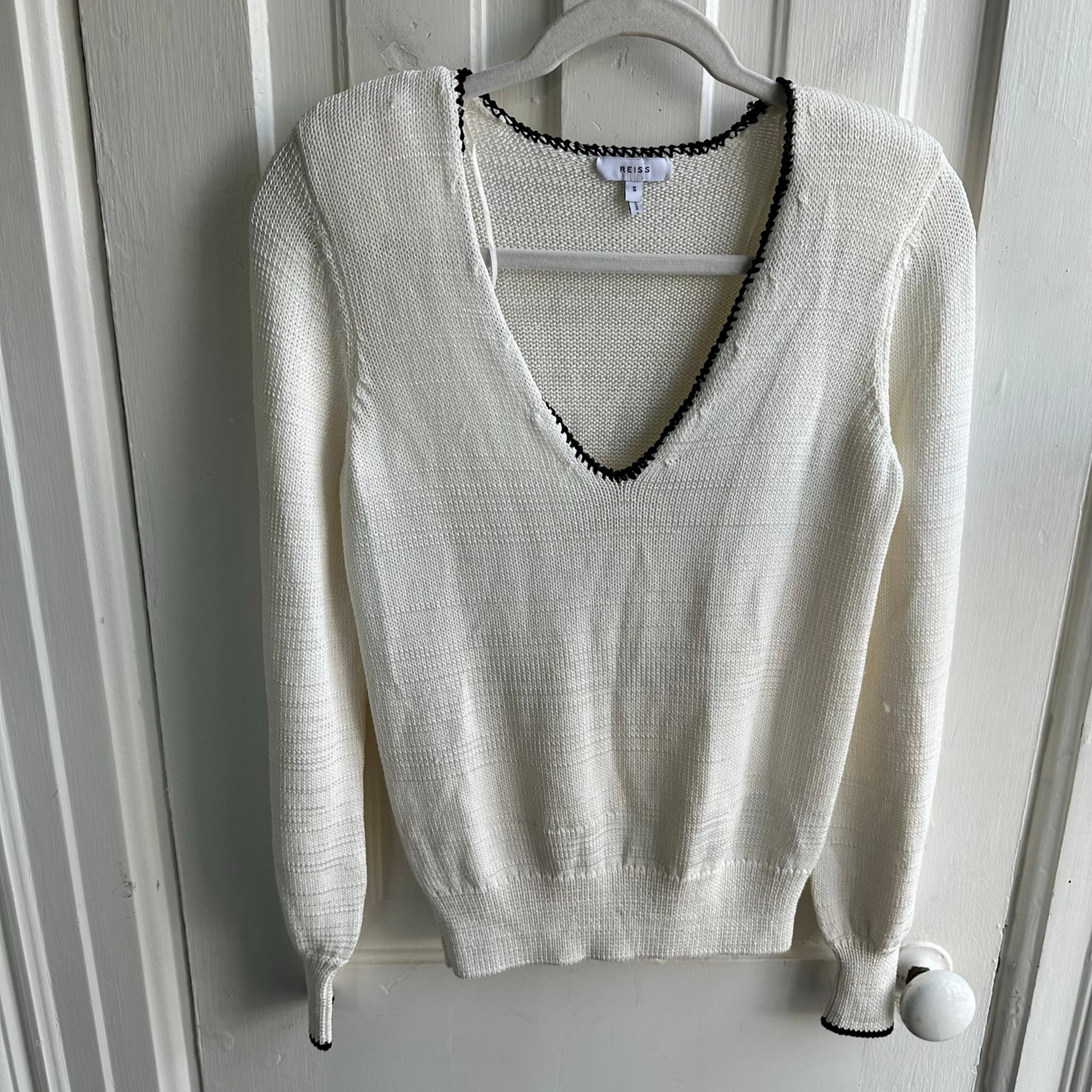 Reiss Talia V-Neck Knitted Sweater