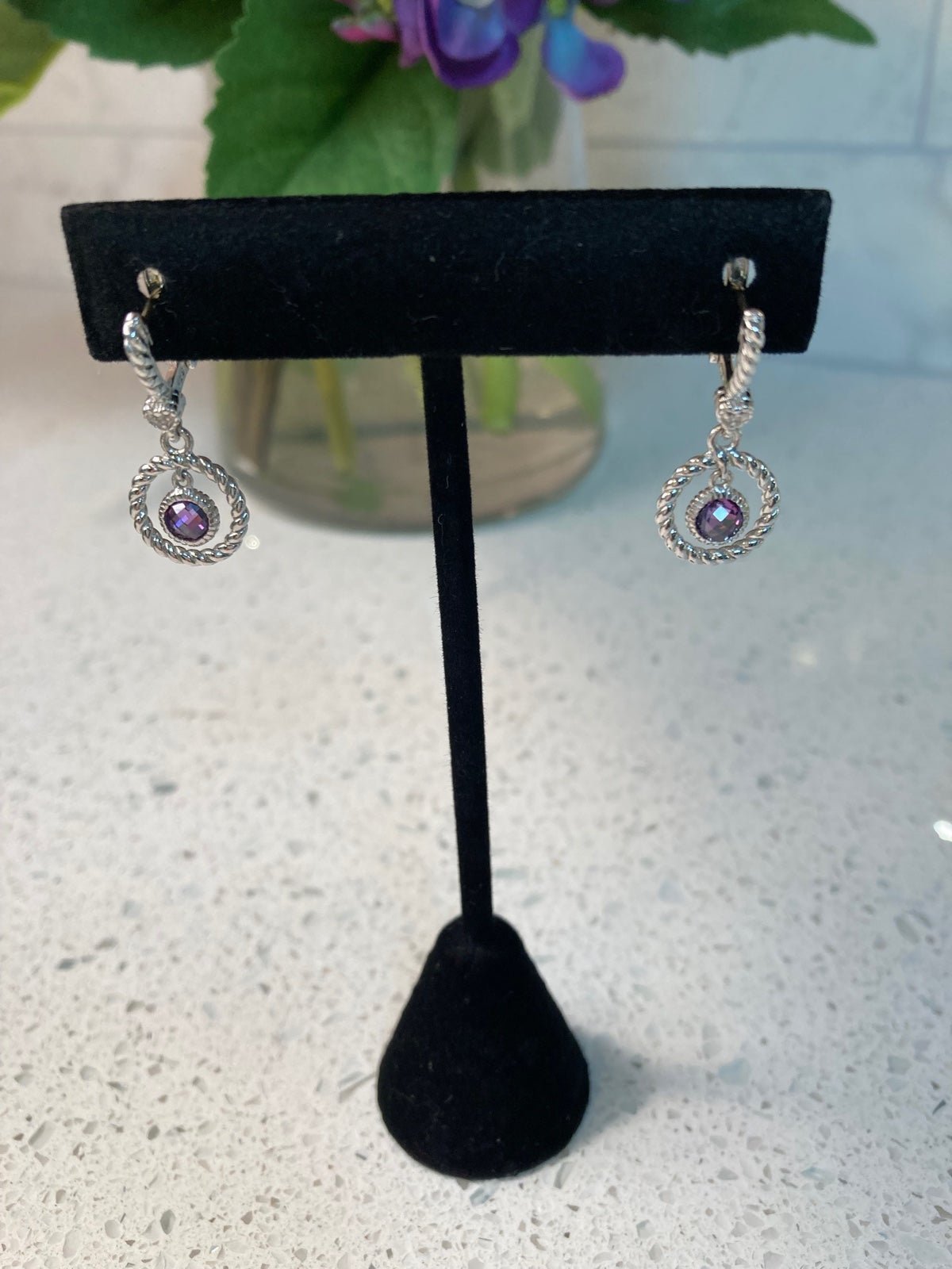 Judith Ripka Amethyst and Diamond Earring’s