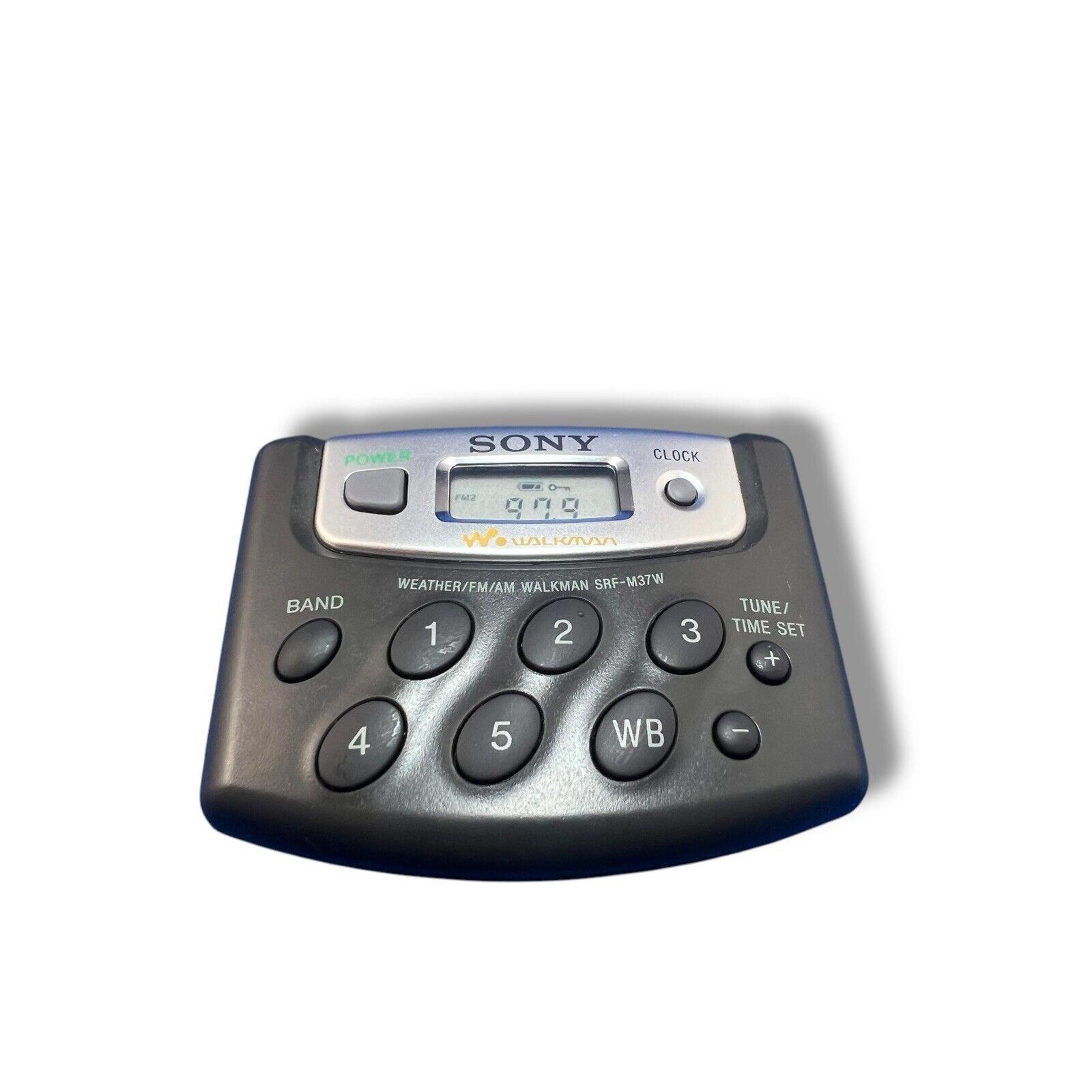 Sony Walkman SRF-M37W Portable AM/FM Weather Band Radio Tested & Working