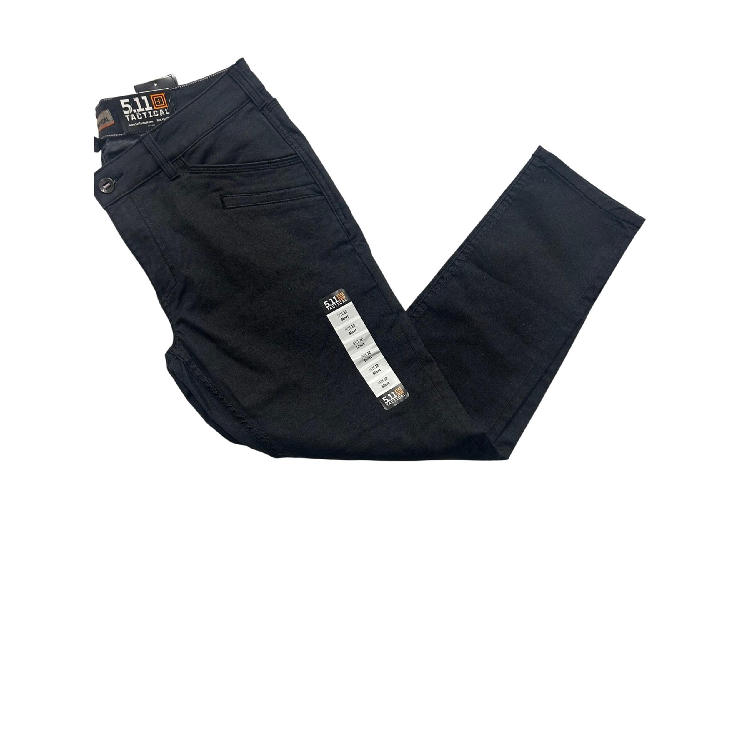 5.11 Tactical Women's Defender Flex Straight Pants Black Size 12 Short (595)