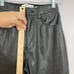 Abercrombie & Fitch Curve Love Black Vegan Leather Straight Leg Pants size 25