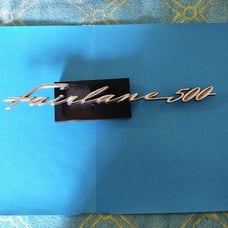 1963 Ford Fairlane 500 chrome script metal emblem