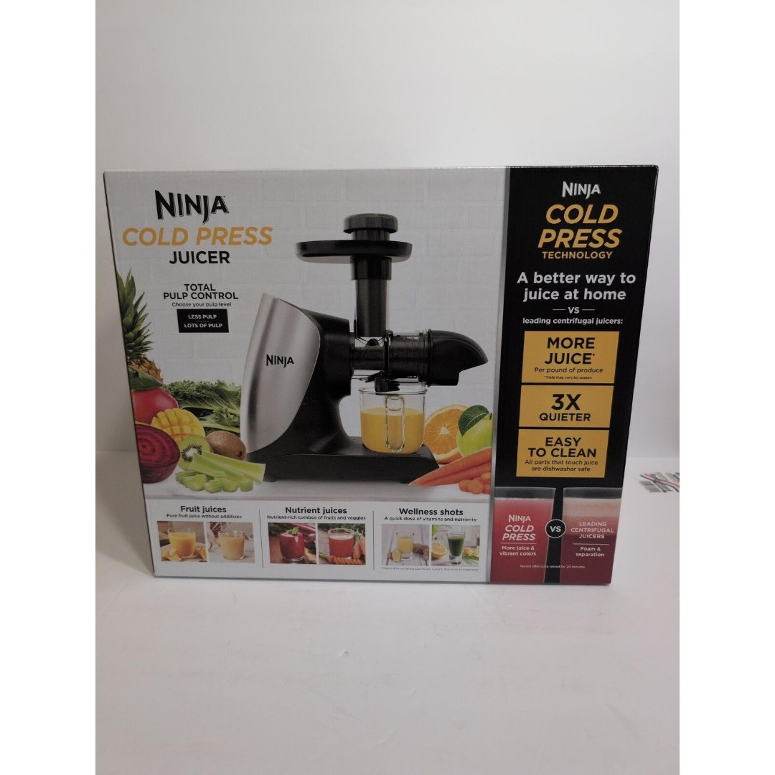 Ninja Cold Press Juicer Pro 150W Slow Juicer - Gray/Black JC100 NEW/Sealed