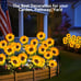 3 Pack 9 Sunflower Waterproof Solar Outdoor auto on off Lights