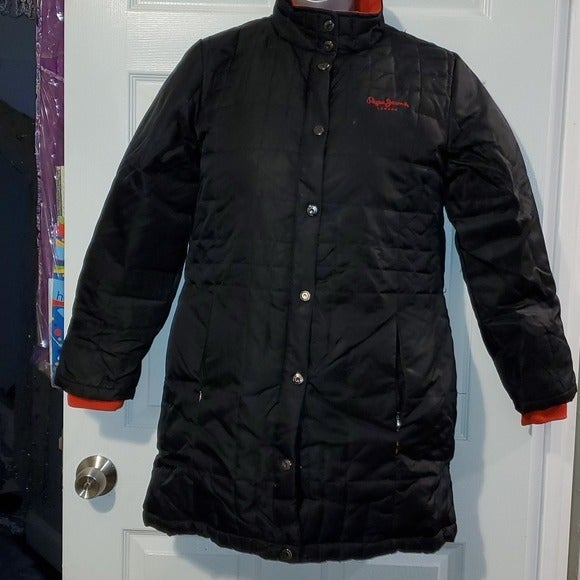 Pepe Jeans of London goose down puffer coat red and black size medium