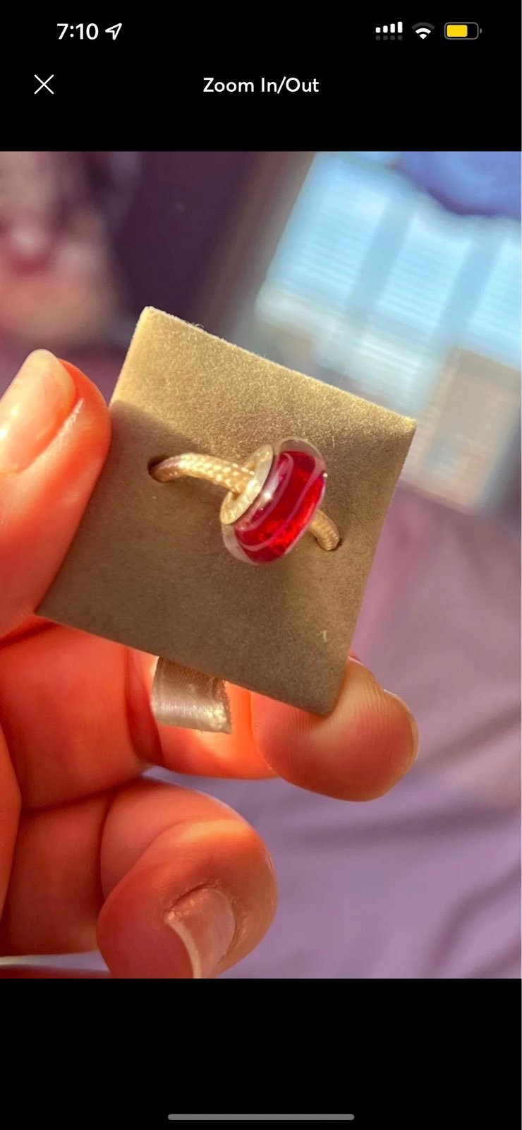 Red spiral Chamilia bead