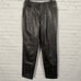 Vintage Ginkoo Faux Leather Pants Dark Brown Straight Leg Women's Size 30