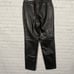 Vintage Ginkoo Faux Leather Pants Dark Brown Straight Leg Women's Size 30