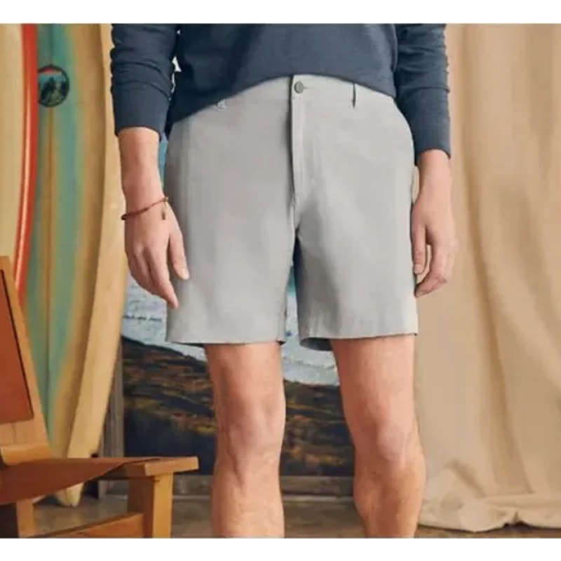 Faherty All Day Shorts in Ice Grey Size 38