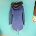 O’Neill Blue Frontier Parka Faux Fur Hooded Winter Jacket Womens Size S
