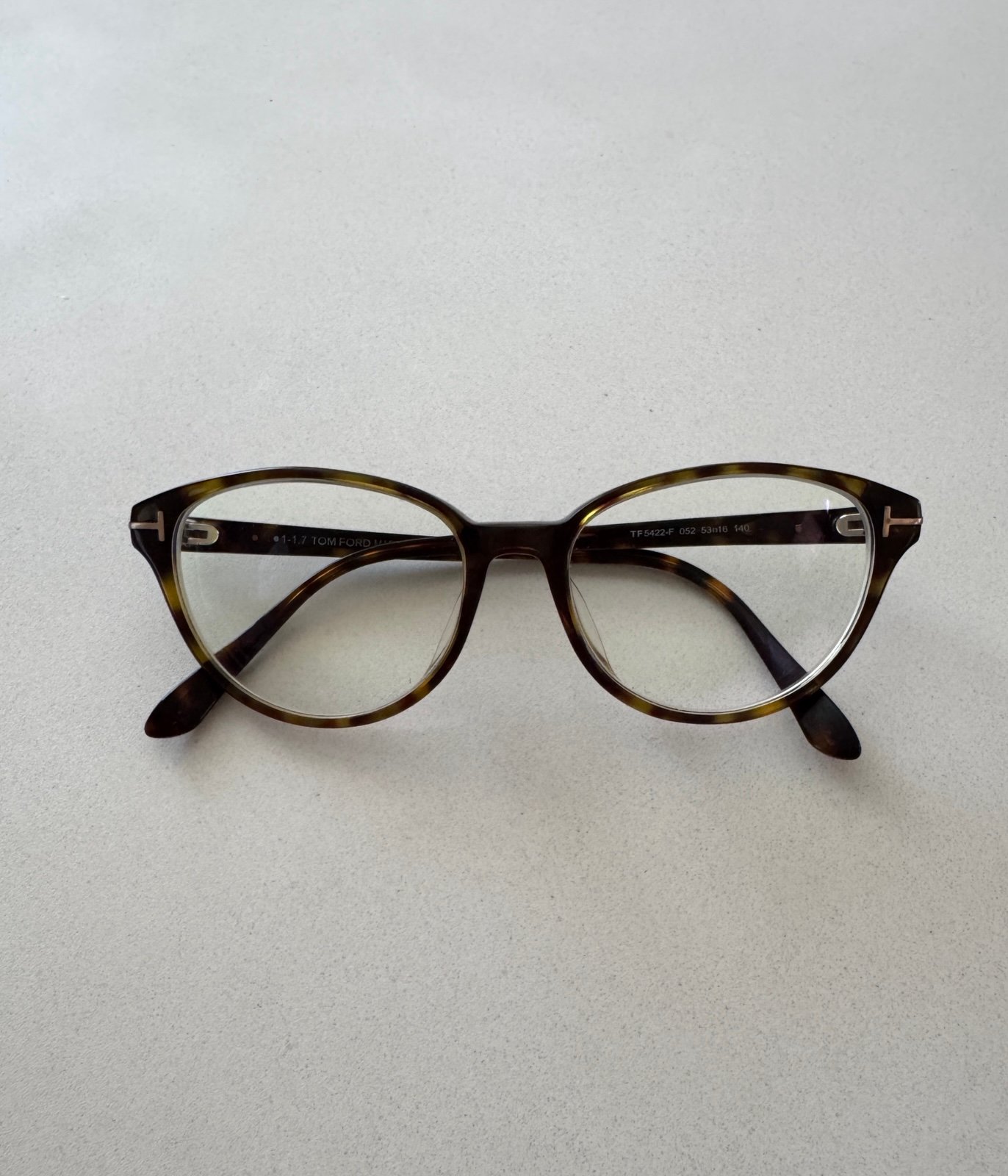 TOM FORD TF5422-F 052 Tortoise Brown Asian Fit Eyeglasses Authentic