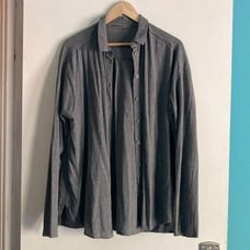 Transit Par Such 3 Womens Gray Size M Long Sleeve Button Front Wool Blend Shirt