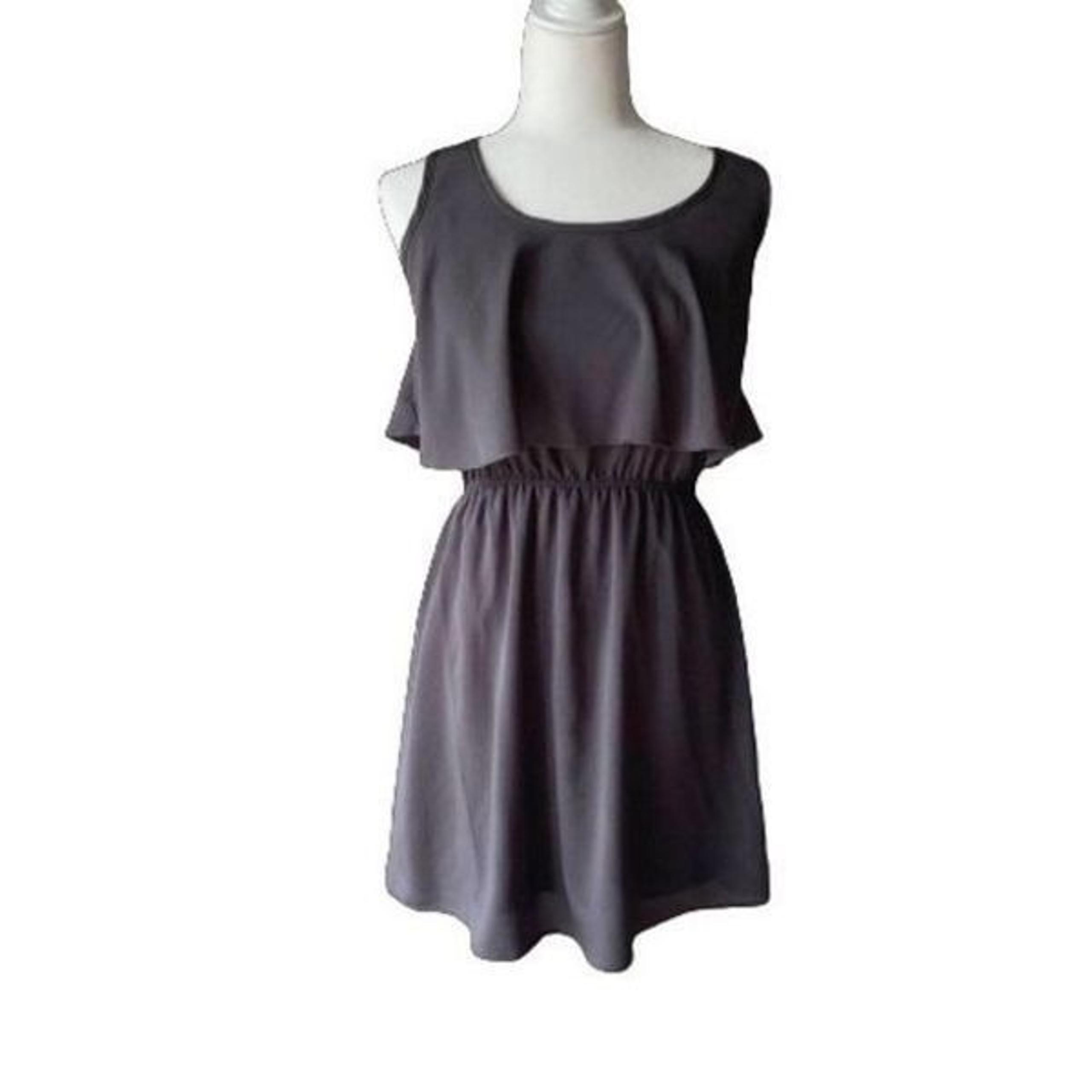Double Zero Layered Open Shoulder Short Dress with Back Design