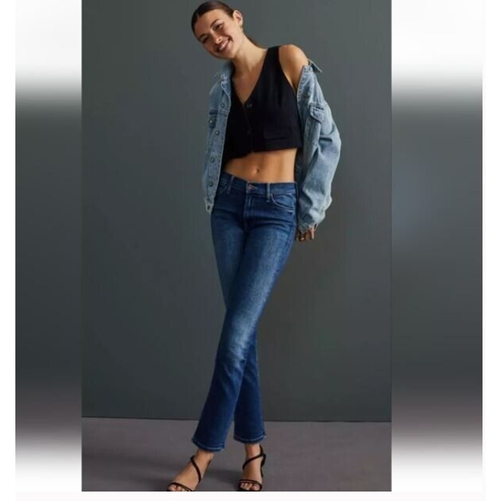 Mother Sz 24 The Mid Rise Dazzler Jeans in Satisfaction Guaranteed Blue