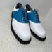 Footjoy FJ ICON Men’s White/Blue Optiflex Classic Leather Golf Shoes Size 9