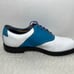 Footjoy FJ ICON Men’s White/Blue Optiflex Classic Leather Golf Shoes Size 9