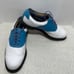 Footjoy FJ ICON Men’s White/Blue Optiflex Classic Leather Golf Shoes Size 9