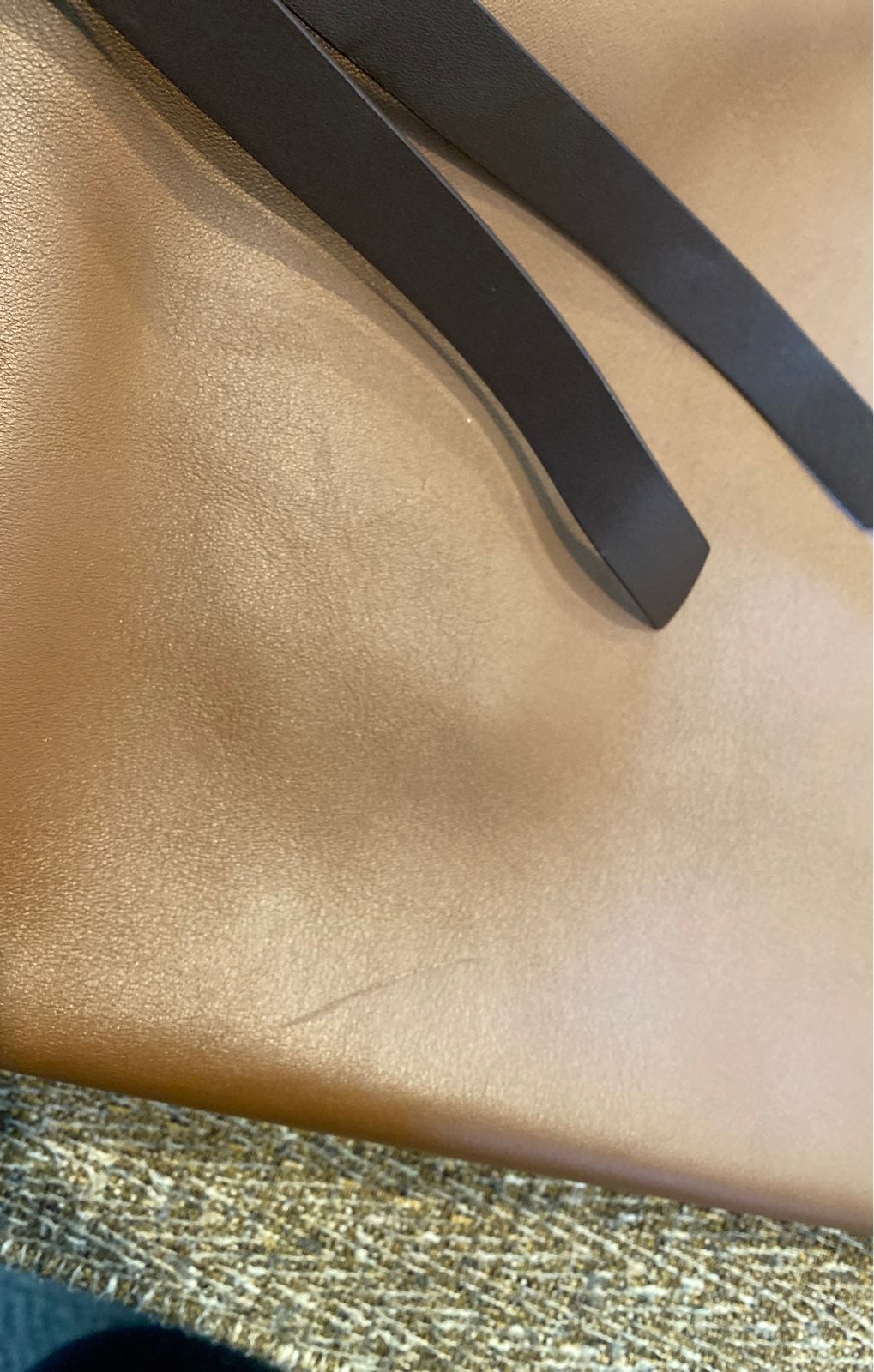 All Saints brown leather shops tote