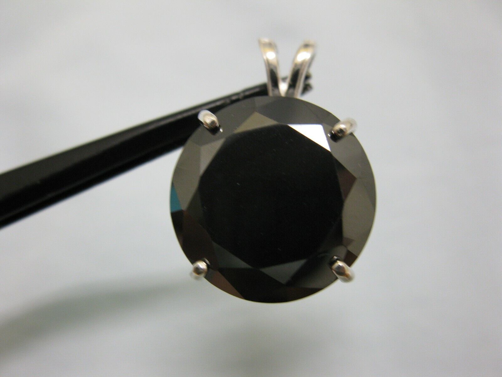 14.10ct 100% NATURAL REAL BLACK DIAMOND NECKLACE,FREE DIAMOND TESTER,CERTIFI CAT