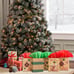 HOOJO 30 medium Christmas paper gift bags with handles, various brown kraft pape