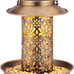 SWEETFULL Solar Bird Feeder for Outdoors Hanging, Metal Wild Bird Feeder