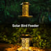 SWEETFULL Solar Bird Feeder for Outdoors Hanging, Metal Wild Bird Feeder