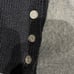 Authentic Excellent Condition HERMÈS Hermes Sleeveless Knit Dark Gray with Sellier Buttons