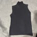 Authentic Excellent Condition HERMÈS Hermes Sleeveless Knit Dark Gray with Sellier Buttons