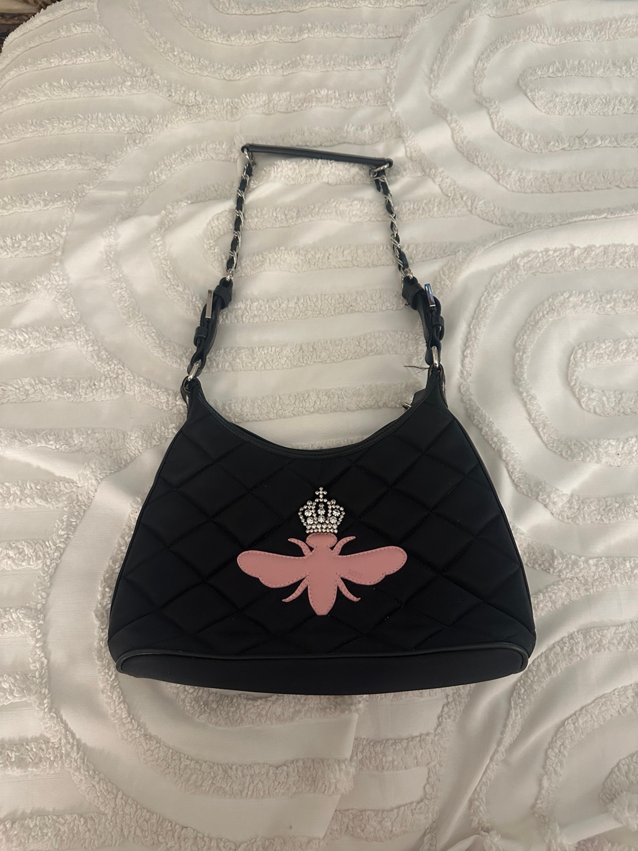 Vintage My Flat In London Quilted Nylon Purse