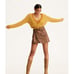 Dannijo gold mohair deep v cropped knit sweater