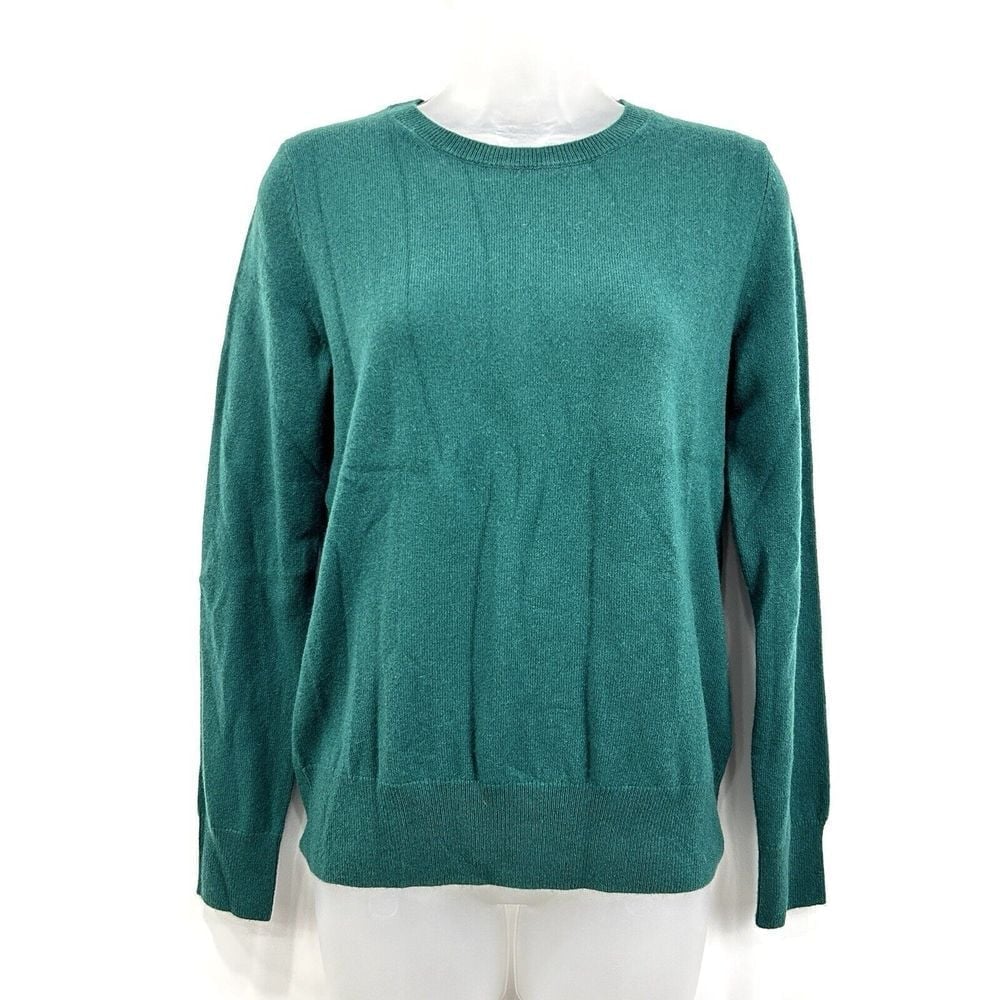 Banana Republic Sweater Women's S Kelly Green 100% Cashmere Crew Neck Preppy NWT