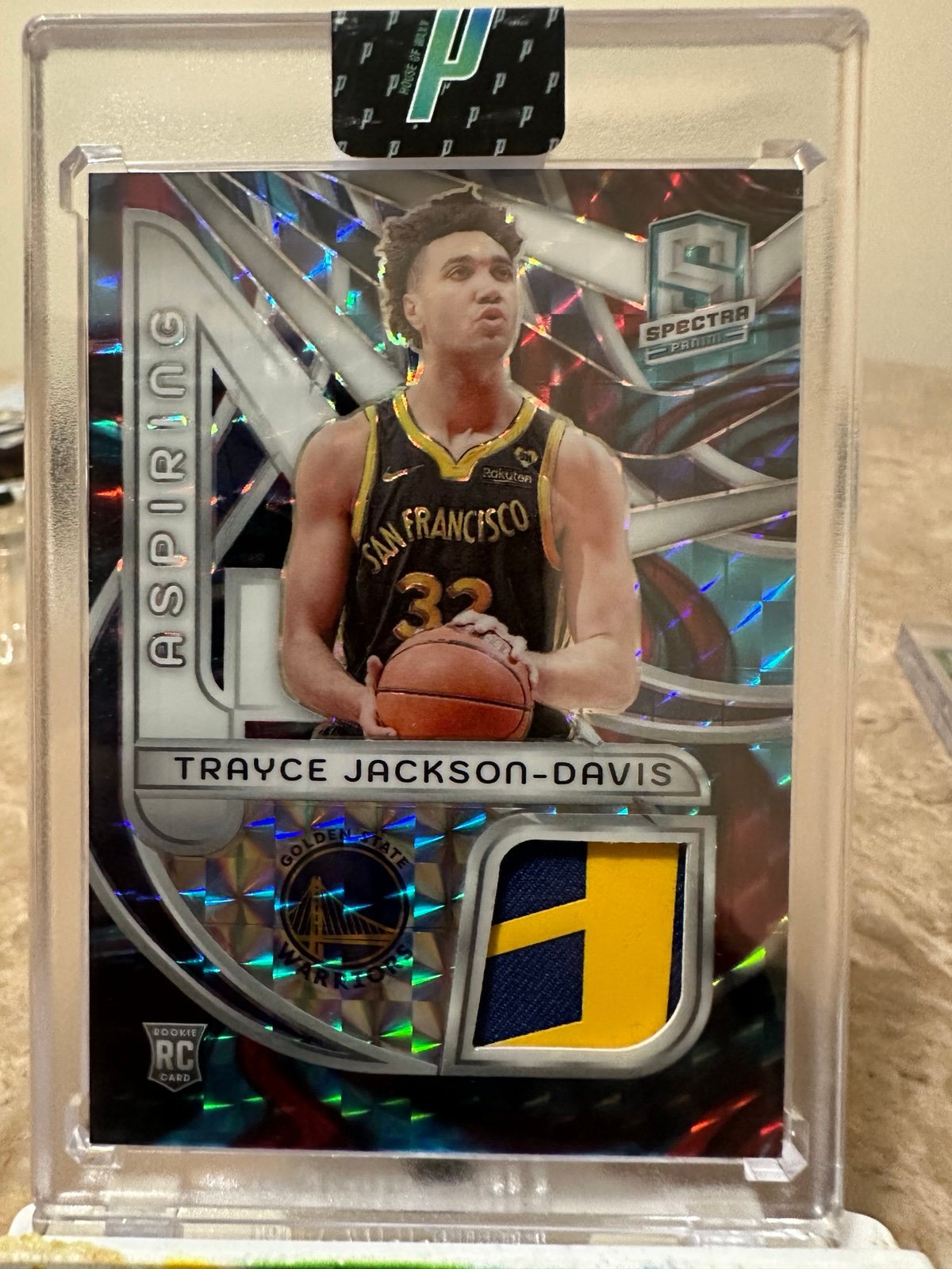 2023-24 Panini Spectra Trace Jackson-Davis Aspiring Patch Red #’d 04/75