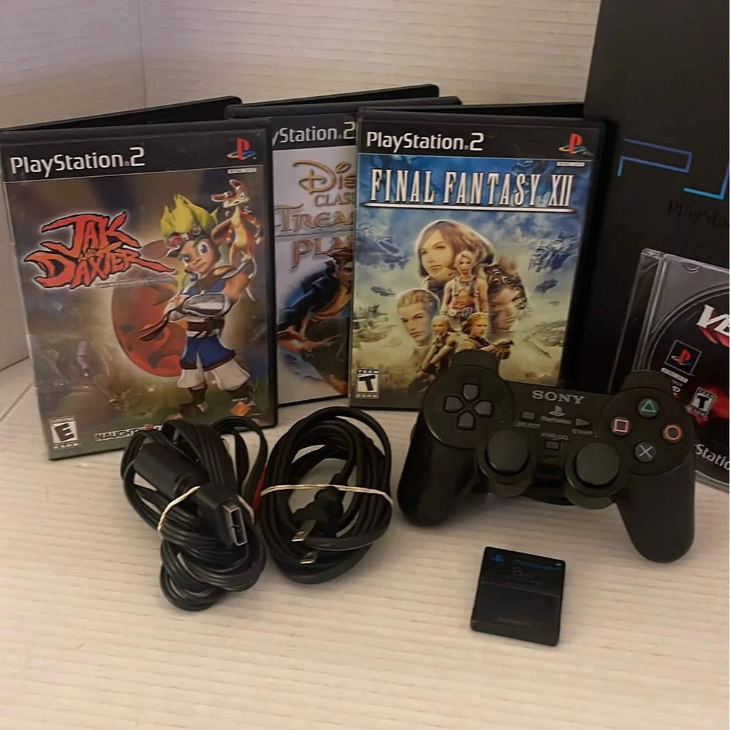 PlayStation 2 Fat Console shops with Games WORKS
