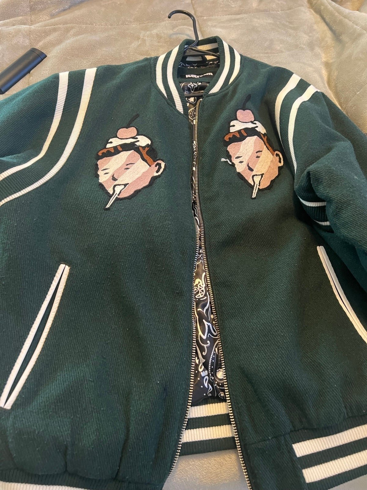 Ice cream letterman jacket
