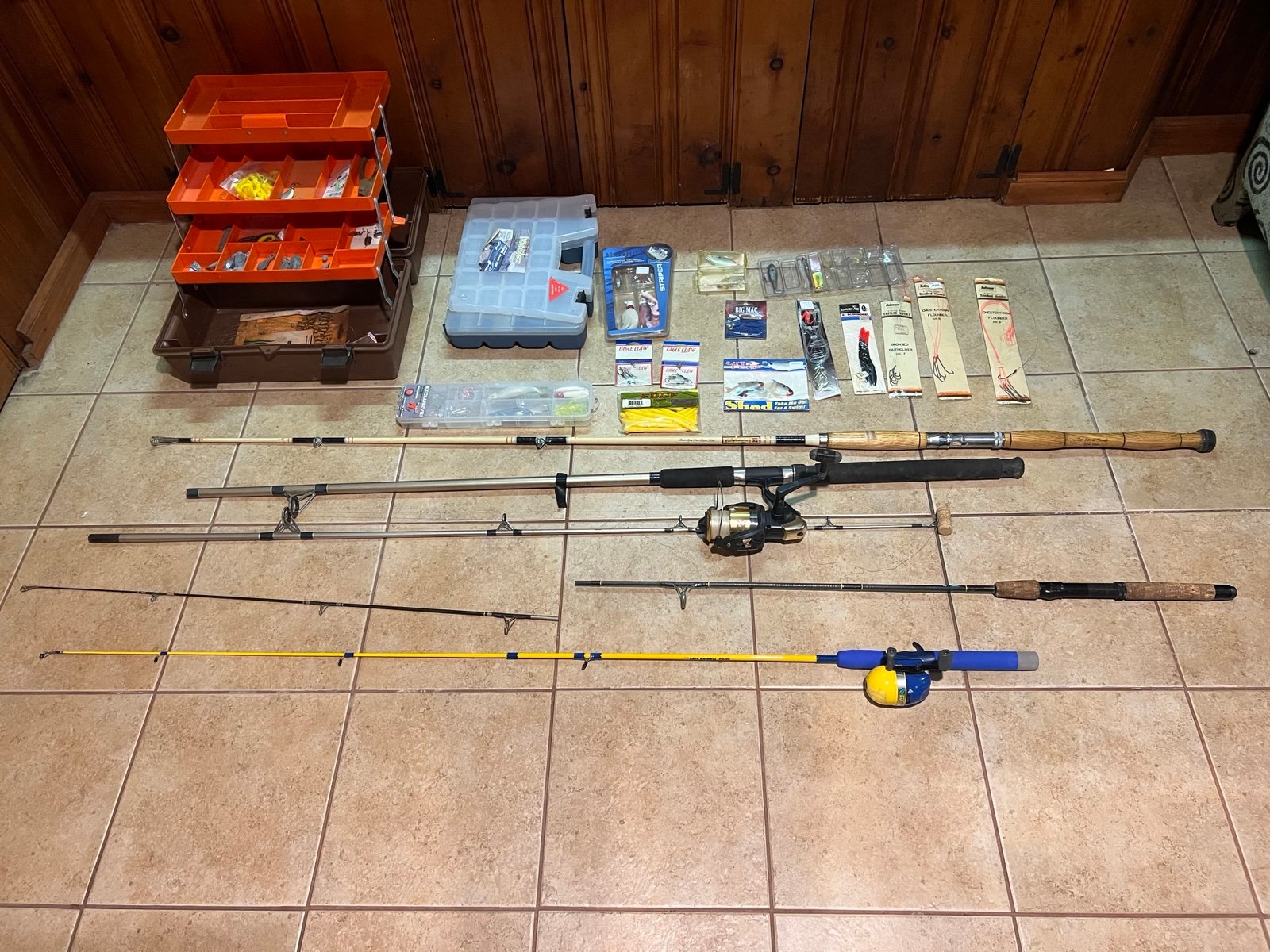 Fishing Rod and Reel Set Fishing Pole, Hooks Fishing Accessories with Tackle Box