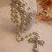 Catholic Prayer Beads Yellow & Silver