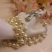 Catholic Prayer Beads Yellow & Silver