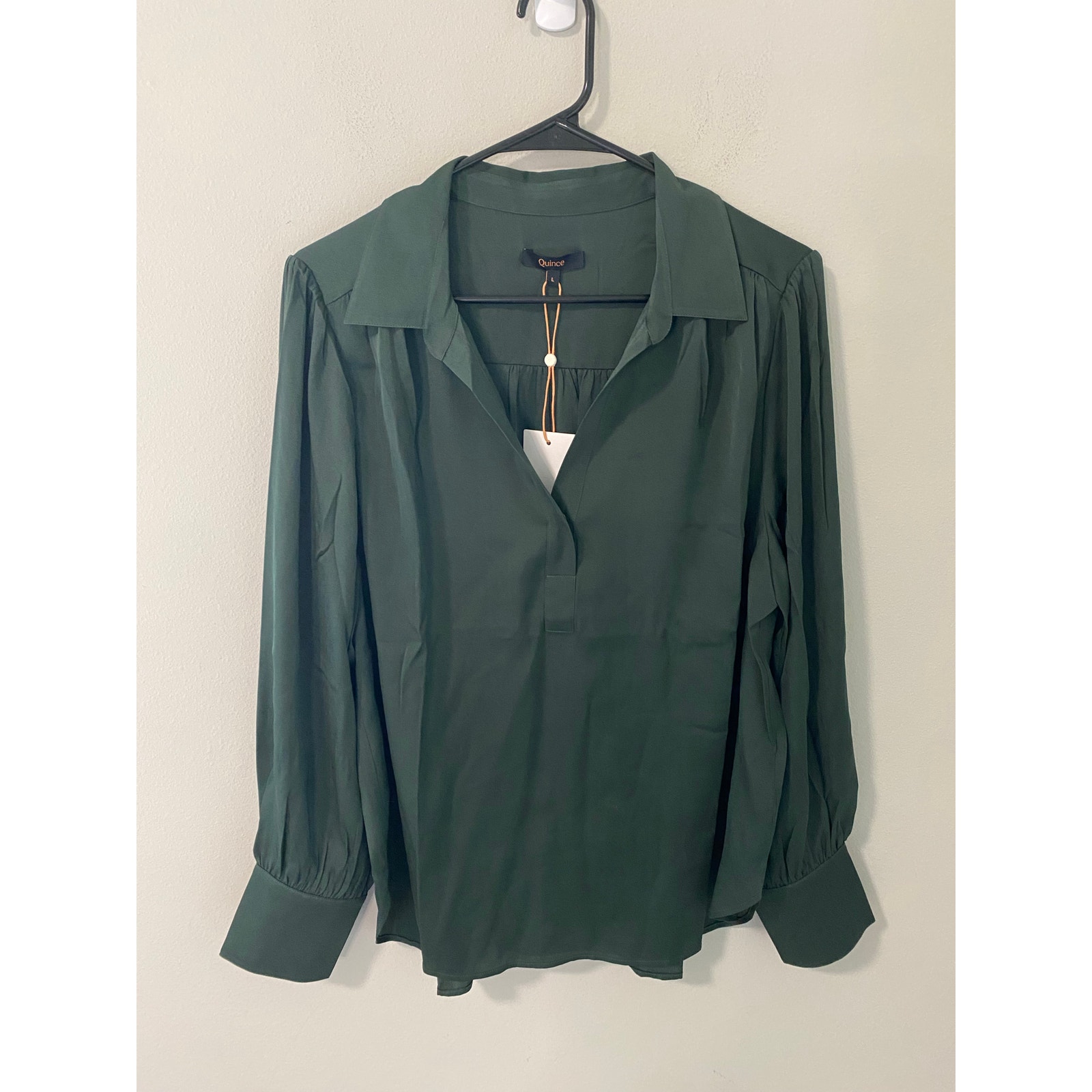 New Quince 90% Silk Blouse Size Large