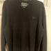 American Living 100% Cashmere V Neck Sweater Size L Black
