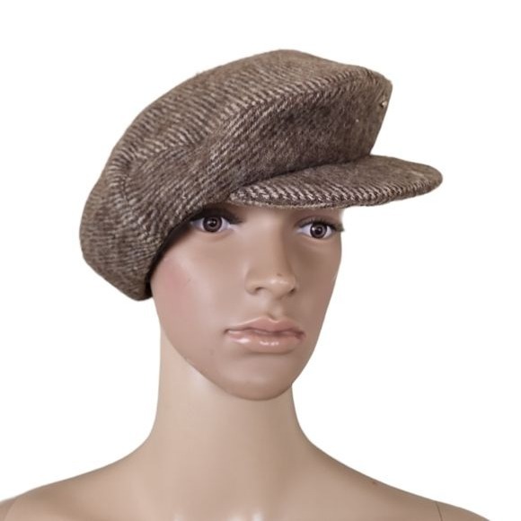 Vintage David Hanna & Sons Donegal Tweed Wool Hat - size 7 3/8