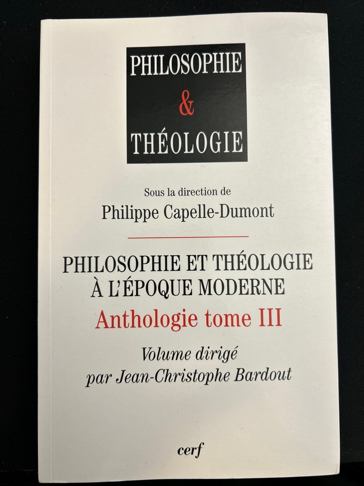 Philosophie & Théologie à l’époque modern tome III (in French)