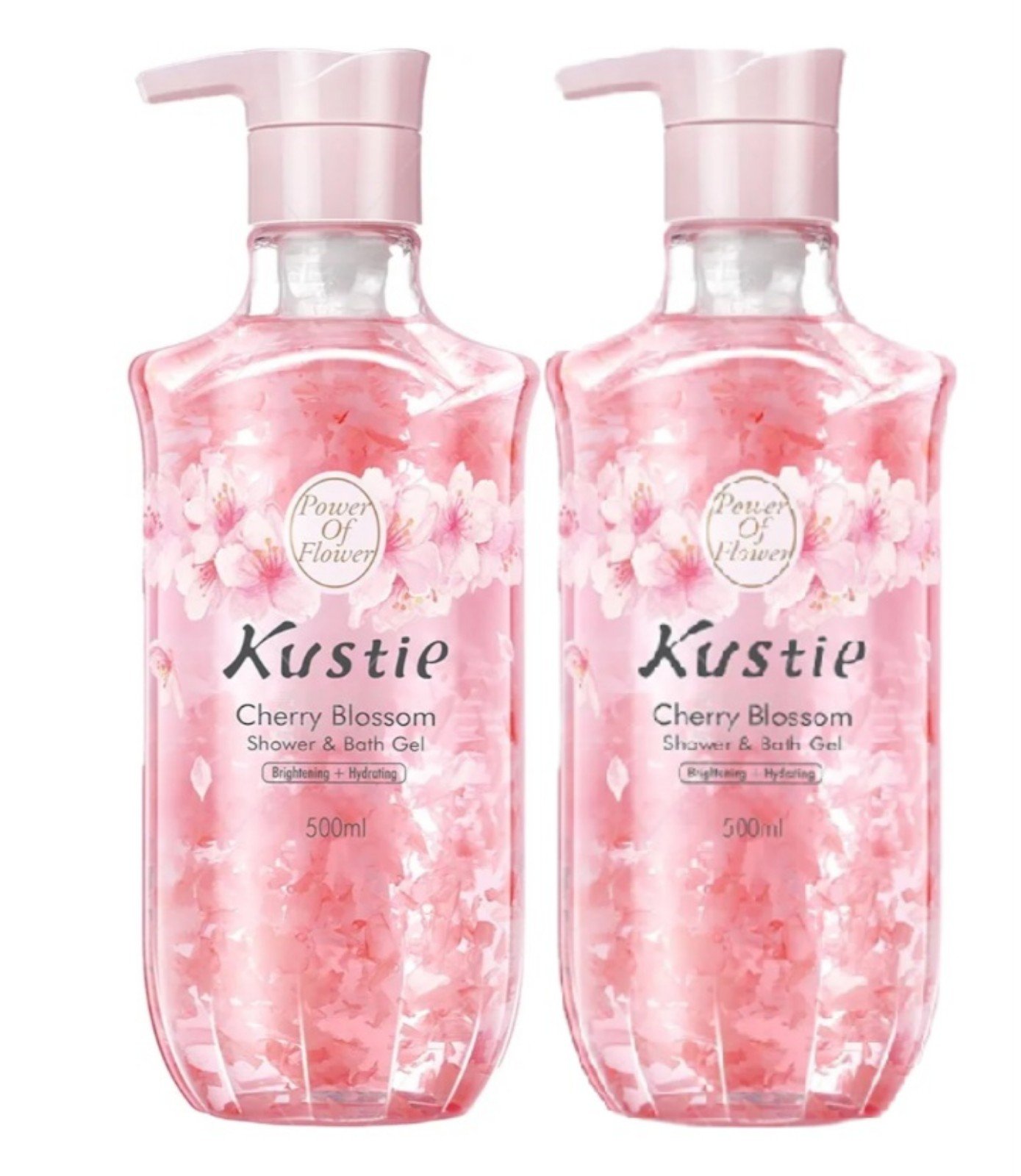 2pcs Cherry Blossom Body Wash, with Natural Real Cherry Petals, Long-Lasting Fr
