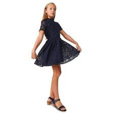 Bardot, Big Girl's Size 18 Navy Blue Lace Short Dress BRAND NEW WITH TAGS