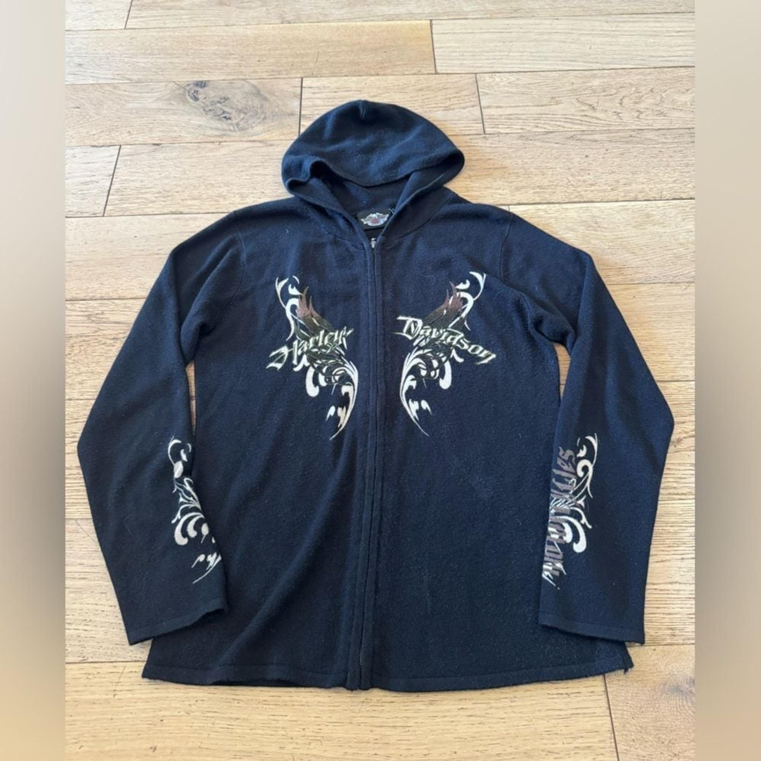 Harley Davidson Full Zip Sweater Hoodie Women's Size Large