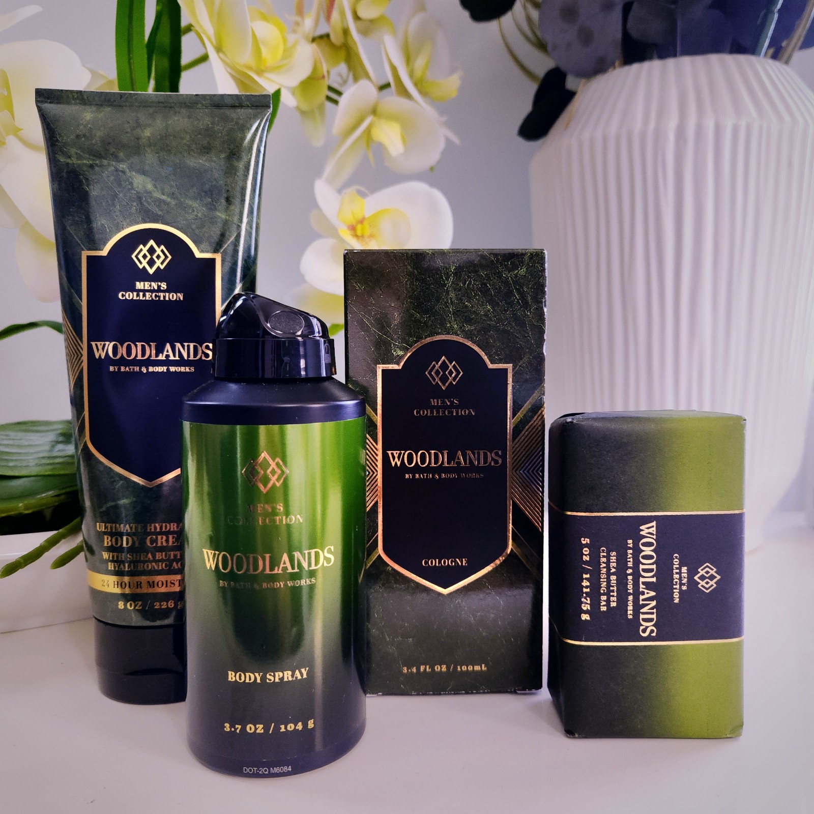 Bath and body works After Woodlands Cologne Bodycare set Discontinued 4pc gift