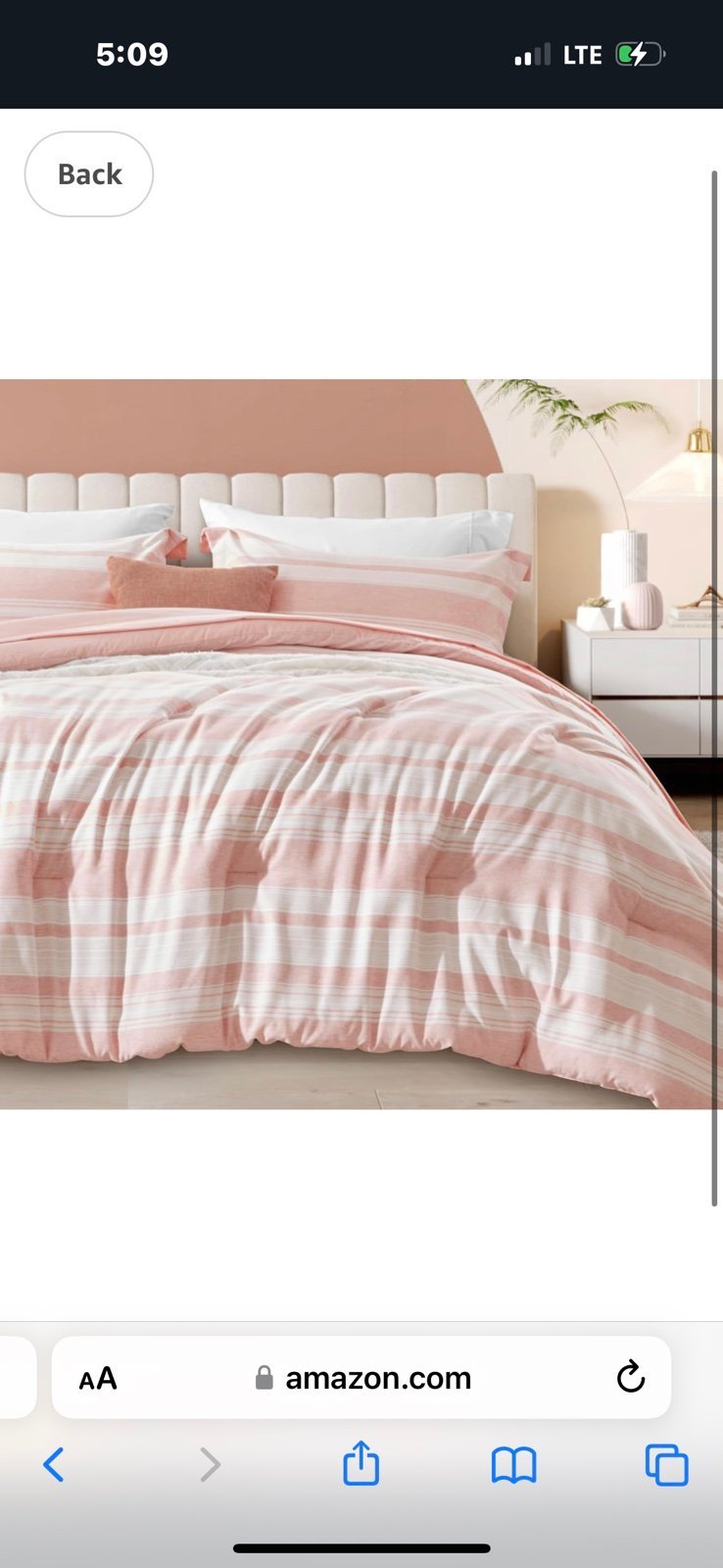 Unilibra cationic dyeing striped comforter set / twin