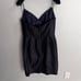 Jenny Yoo Collection 100% Silk Navy V Neck Surplice Sleeveless Cocktail Dress