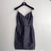 Jenny Yoo Collection 100% Silk Navy V Neck Surplice Sleeveless Cocktail Dress